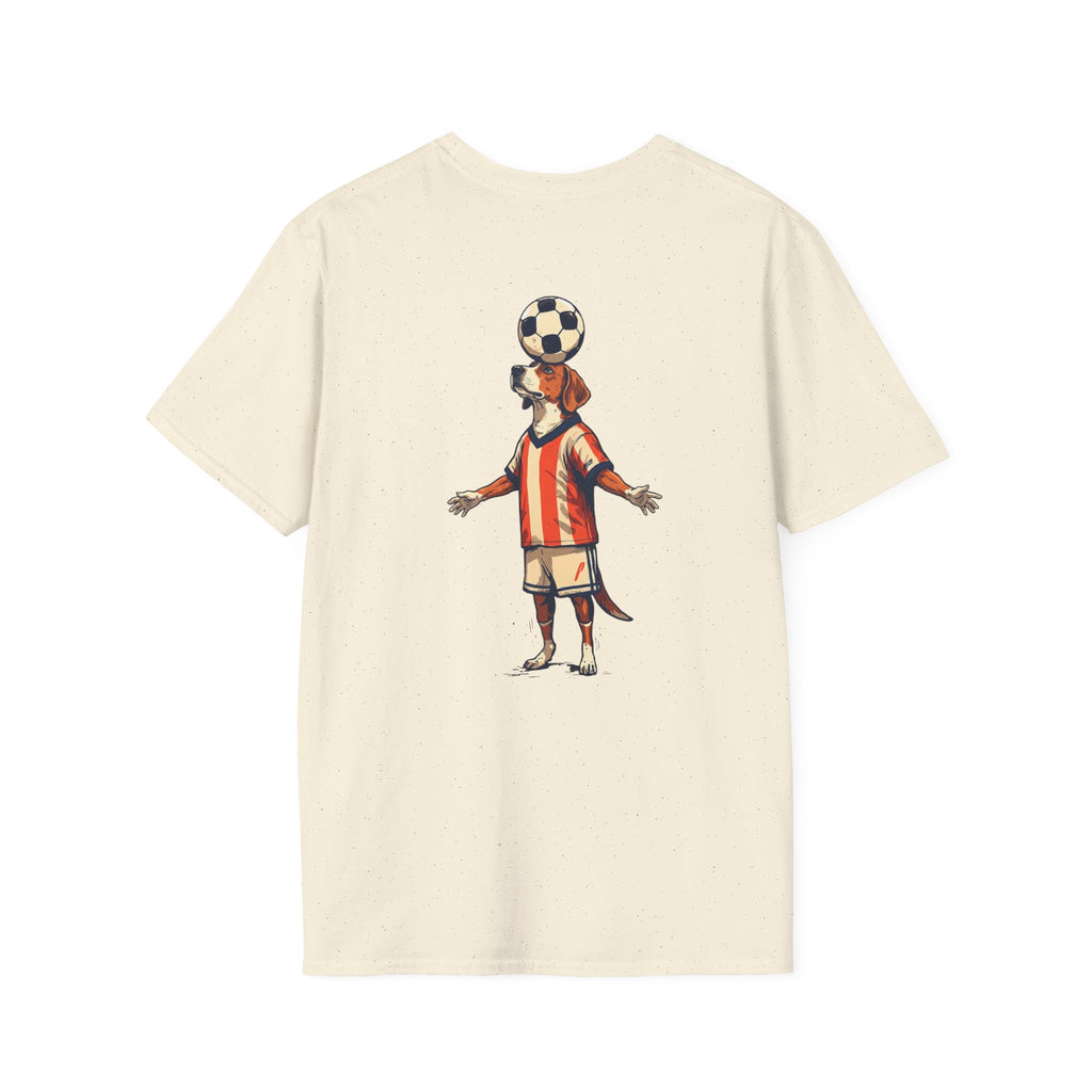 Soccer Dog Graphic T-Shirt - Vintage Sports Aesthetic for Dog Lovers