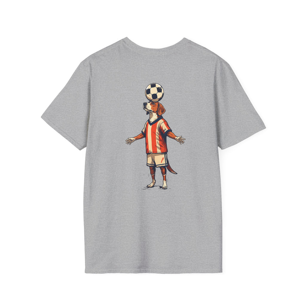 Soccer Dog Graphic T-Shirt - Vintage Sports Aesthetic for Dog Lovers