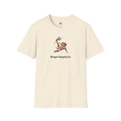 Soccer Dog Graphic T-Shirt - Vintage Sports Aesthetic for Dog Lovers