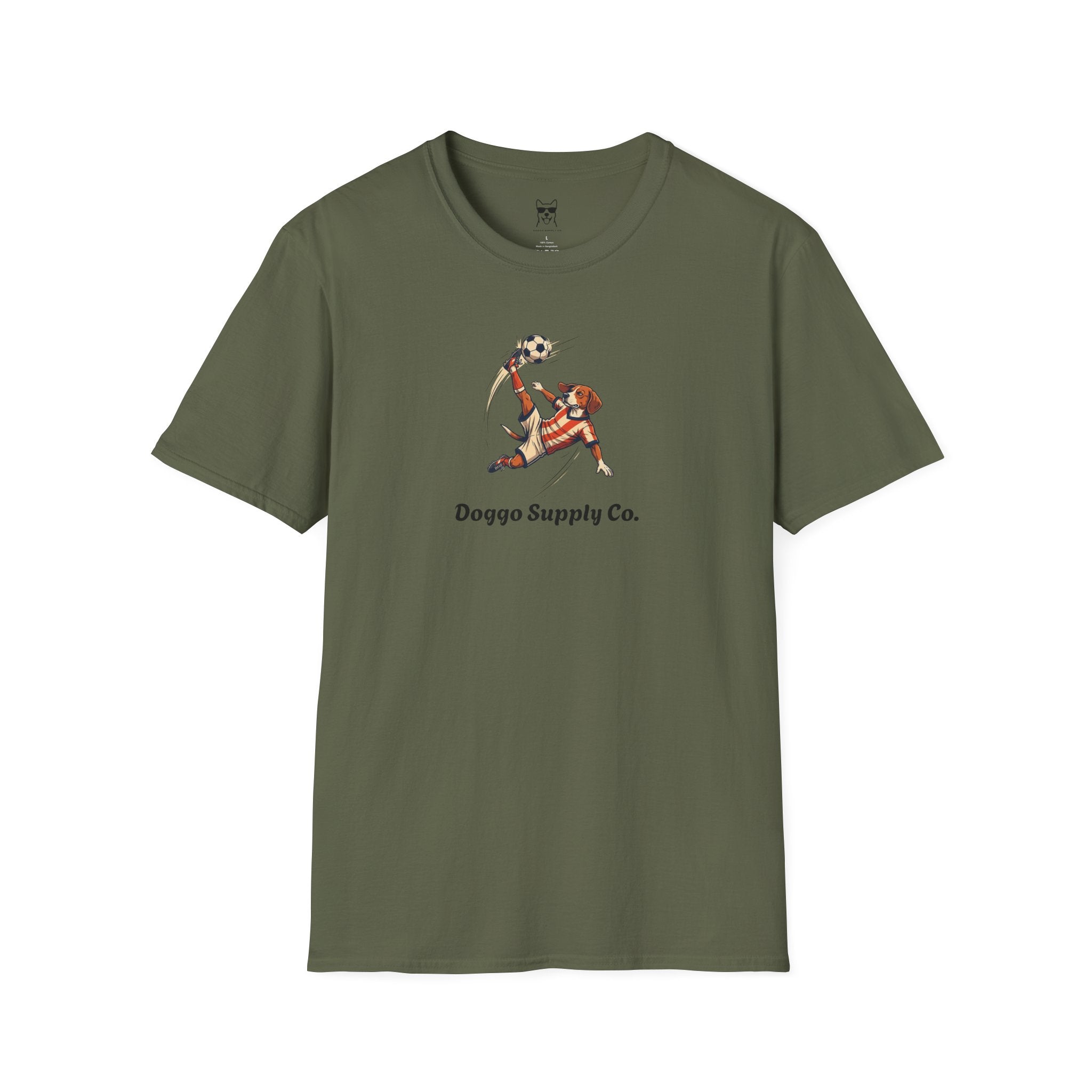 Soccer Dog Graphic T-Shirt - Vintage Sports Aesthetic for Dog Lovers