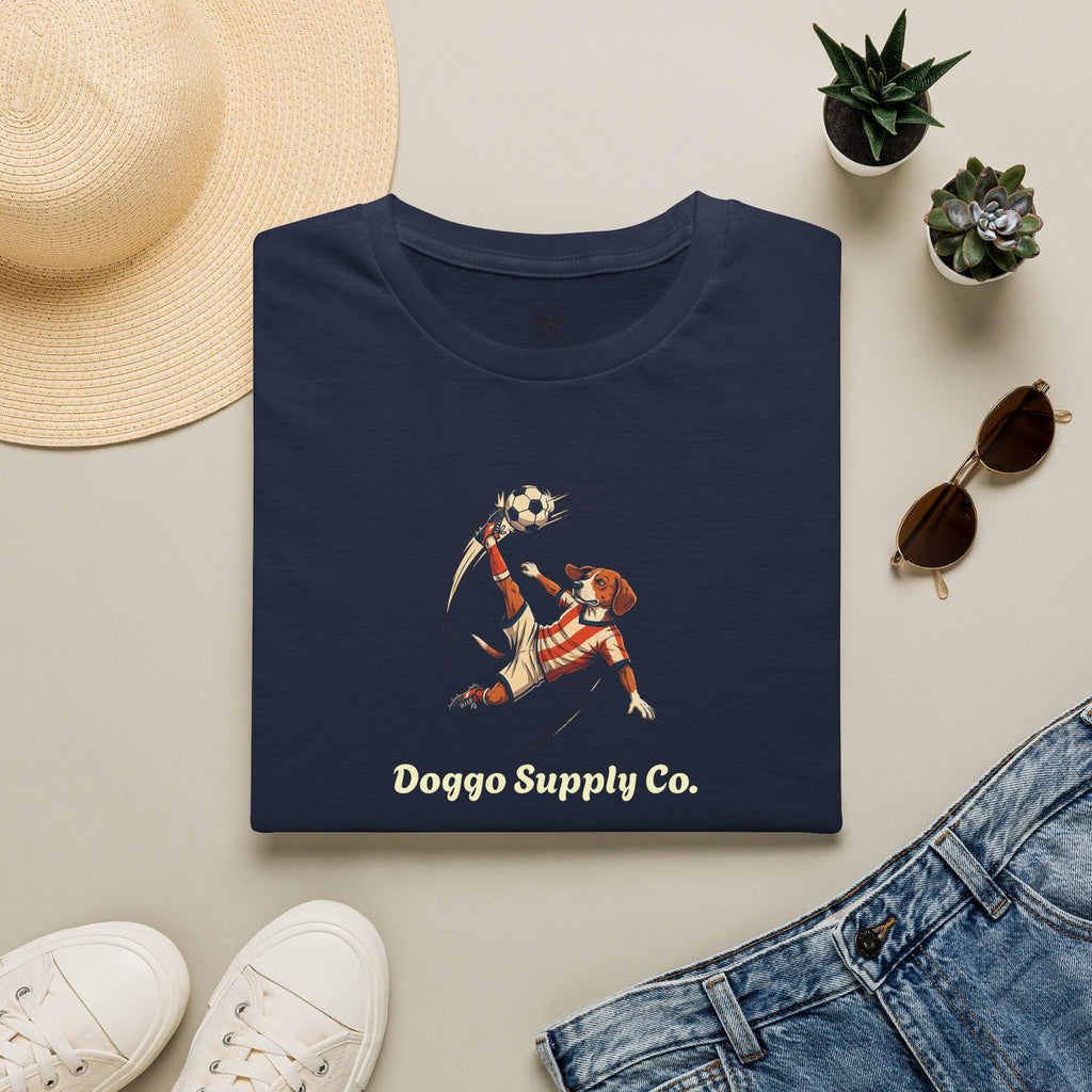Soccer Dog Graphic T-Shirt - Vintage Sports Aesthetic for Dog Lovers
