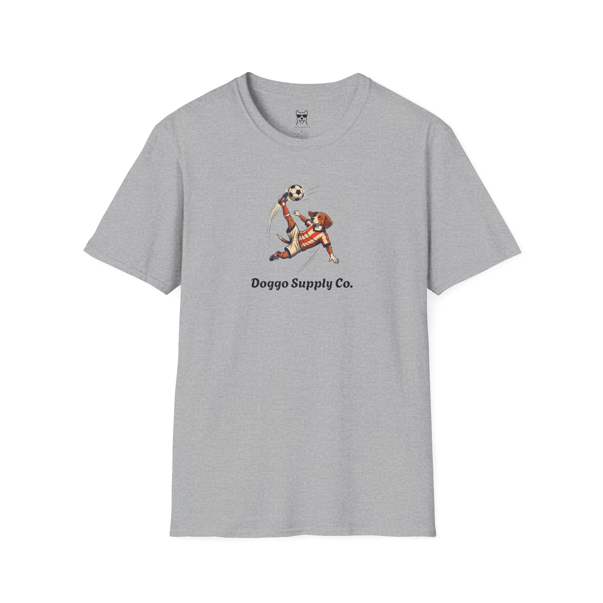 Soccer Dog Graphic T-Shirt - Vintage Sports Aesthetic for Dog Lovers