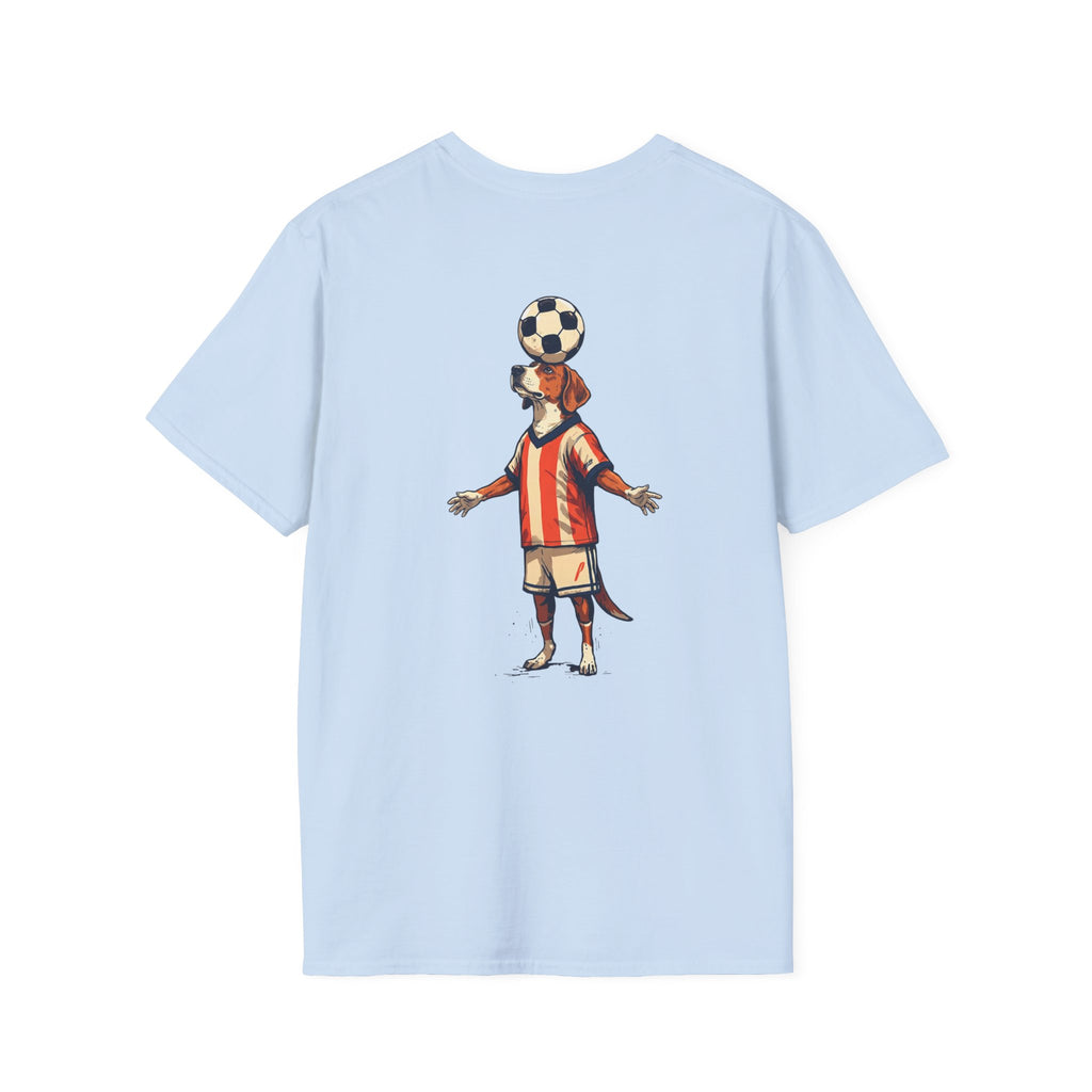Soccer Dog Graphic T-Shirt - Vintage Sports Aesthetic for Dog Lovers