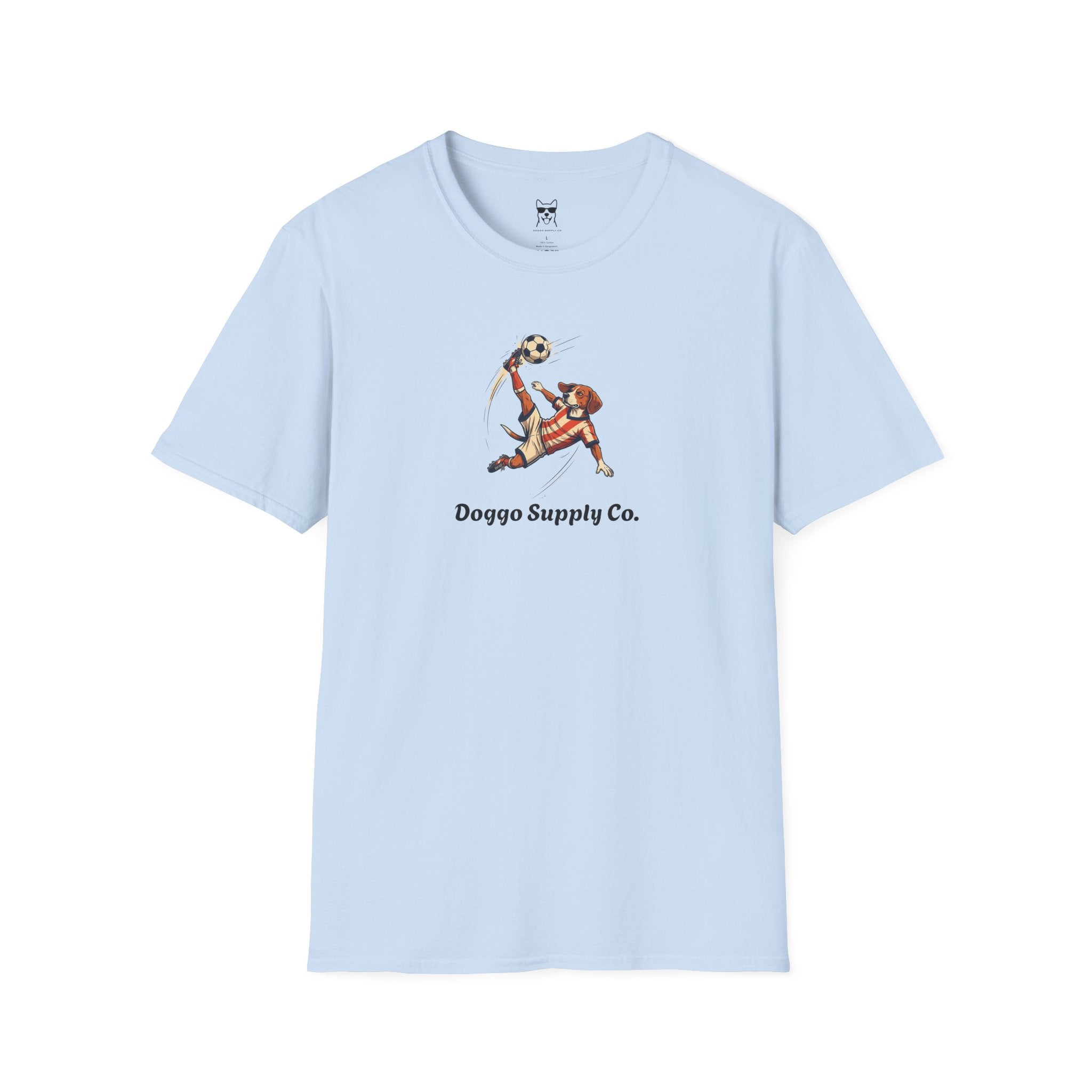 Soccer Dog Graphic T-Shirt - Vintage Sports Aesthetic for Dog Lovers