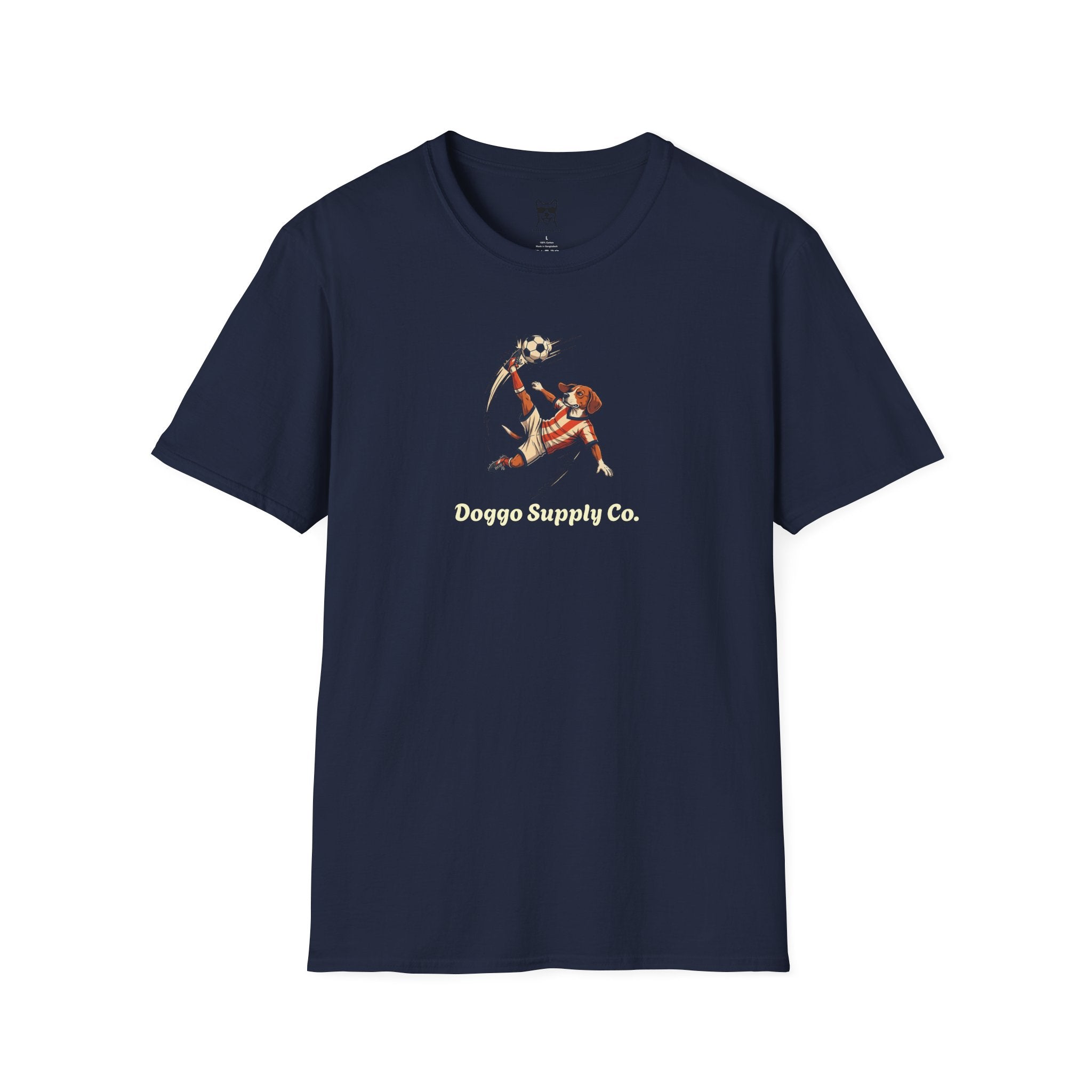 Soccer Dog Graphic T-Shirt - Vintage Sports Aesthetic for Dog Lovers