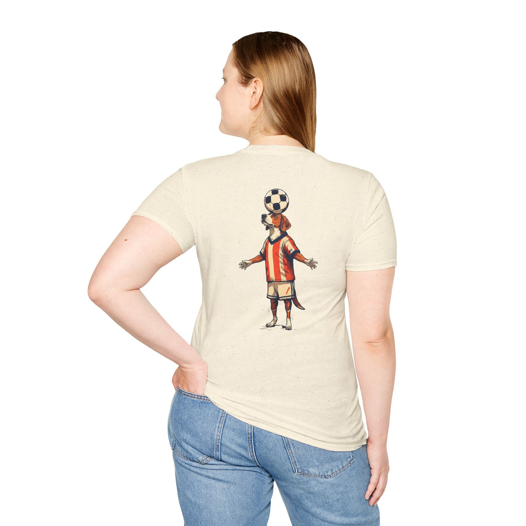 Soccer Dog Graphic T-Shirt - Vintage Sports Aesthetic for Dog Lovers