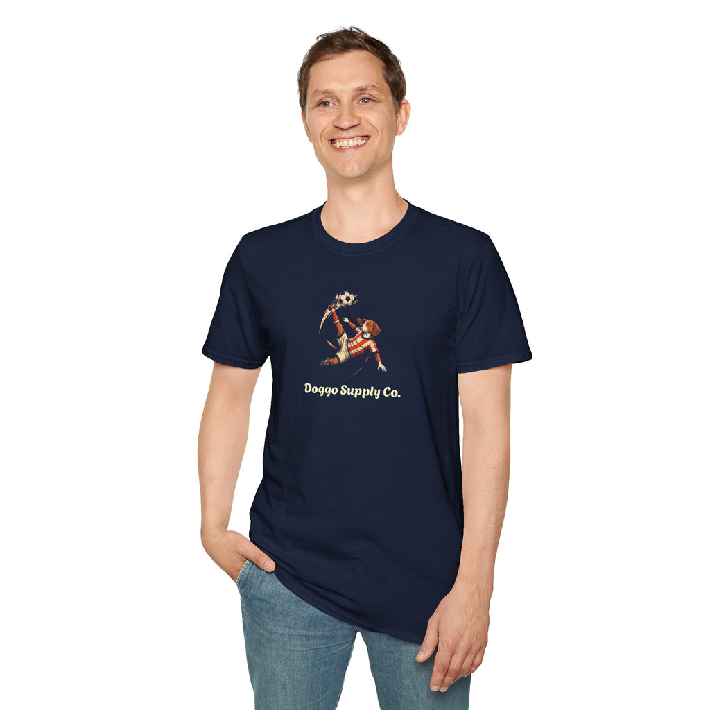Soccer Dog Graphic T-Shirt - Vintage Sports Aesthetic for Dog Lovers
