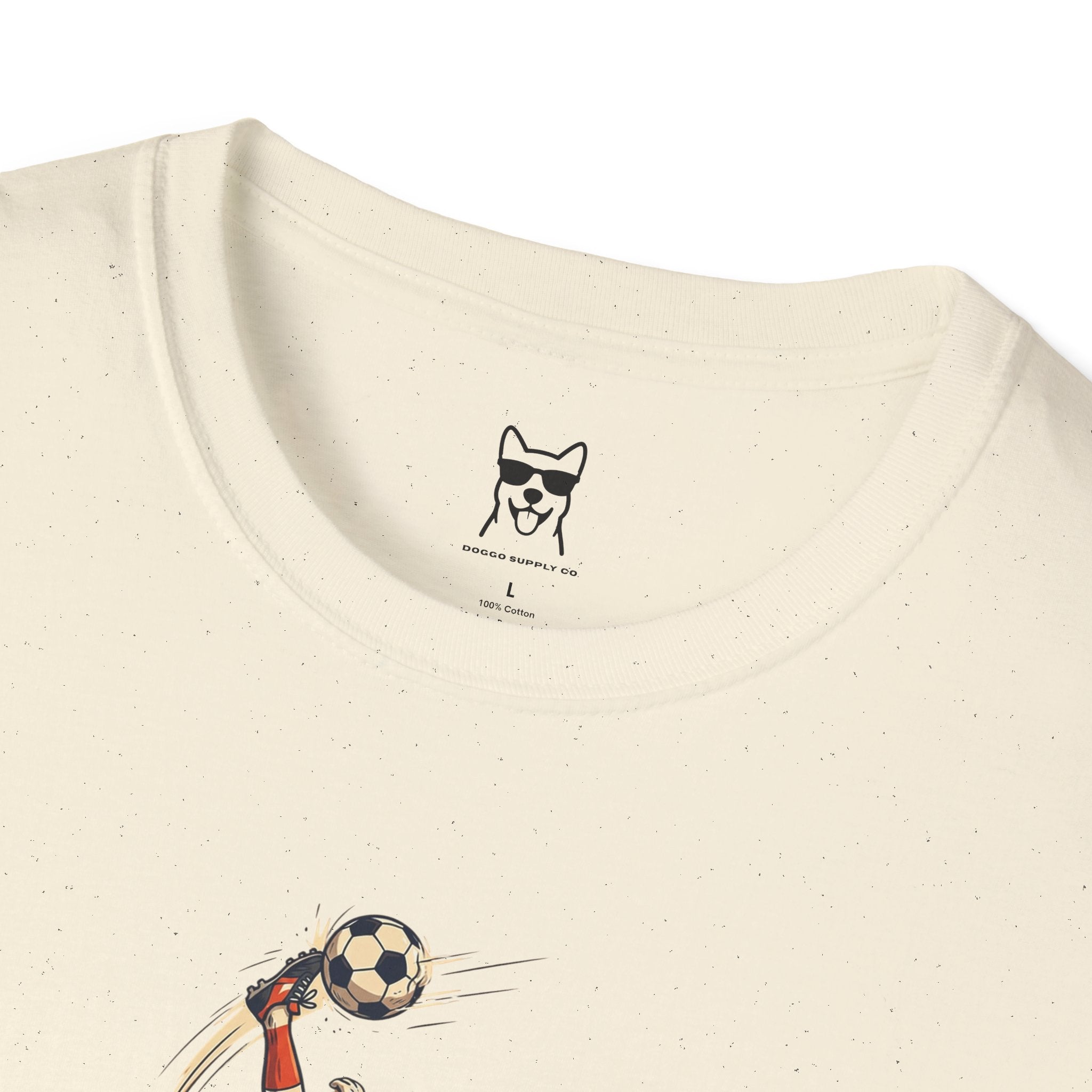 Soccer Dog Graphic T-Shirt - Vintage Sports Aesthetic for Dog Lovers