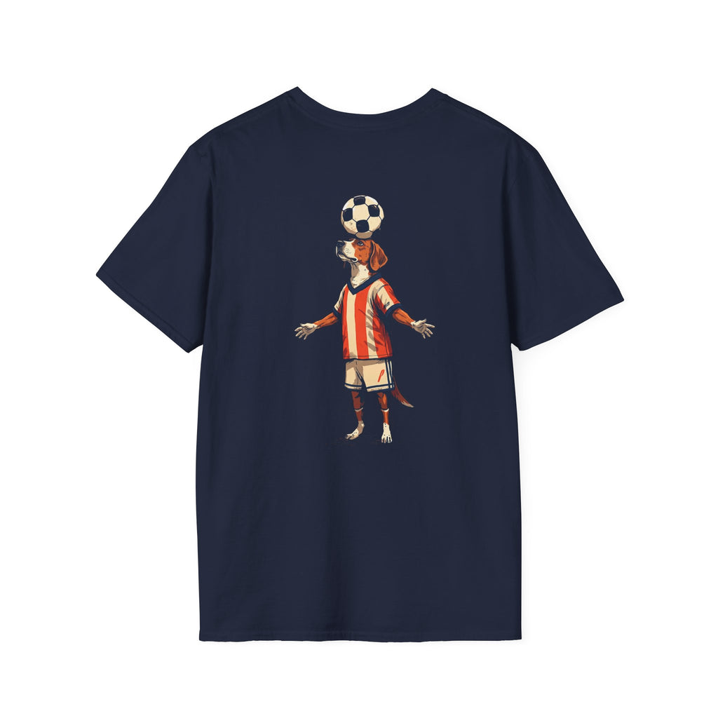 Soccer Dog Graphic T-Shirt - Vintage Sports Aesthetic for Dog Lovers