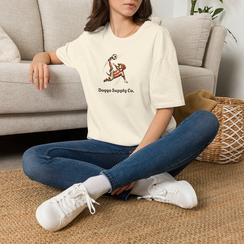 Soccer Dog Graphic T-Shirt - Vintage Sports Aesthetic for Dog Lovers