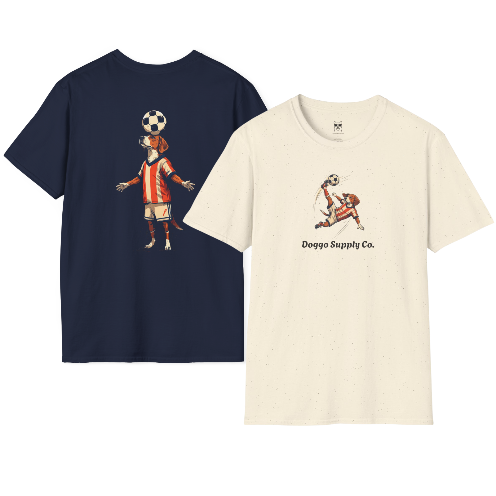 Soccer Dog Graphic T-Shirt - Vintage Sports Aesthetic for Dog Lovers